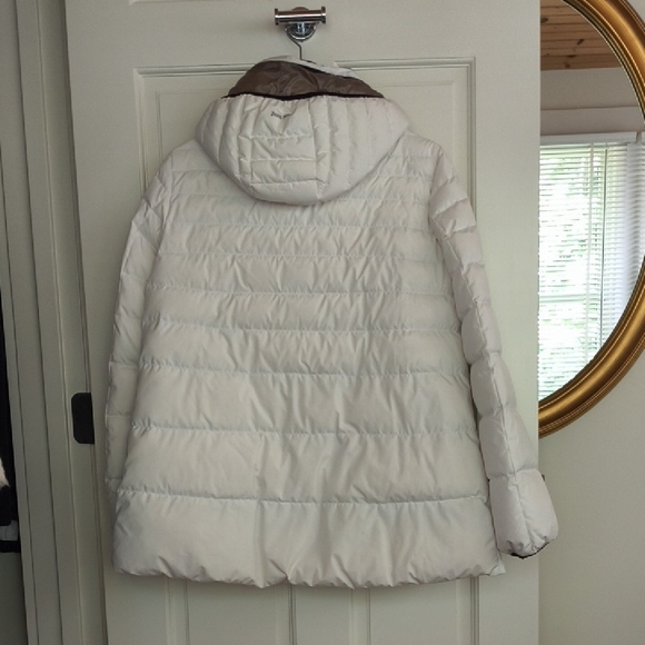 Herno Laminar Women's White Gortex Down Puffer Jacket, size 46 / US 10 - Picture 4 of 11